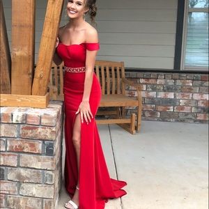 Red Platinum Prom dress
